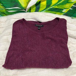 Banana Republic Medium Maroon Knit Lightweight Office Fall Winter City Sweater